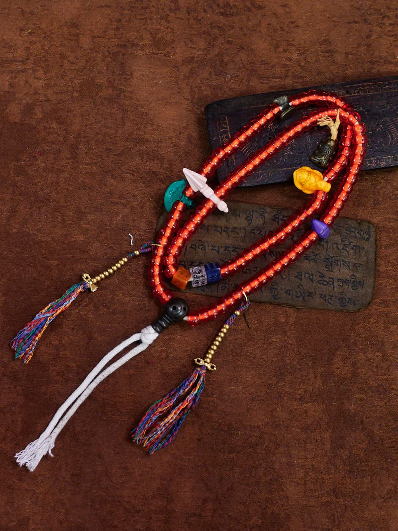 Vital Fire Tibetan Celluloid Nitrate Thokcha Necklace