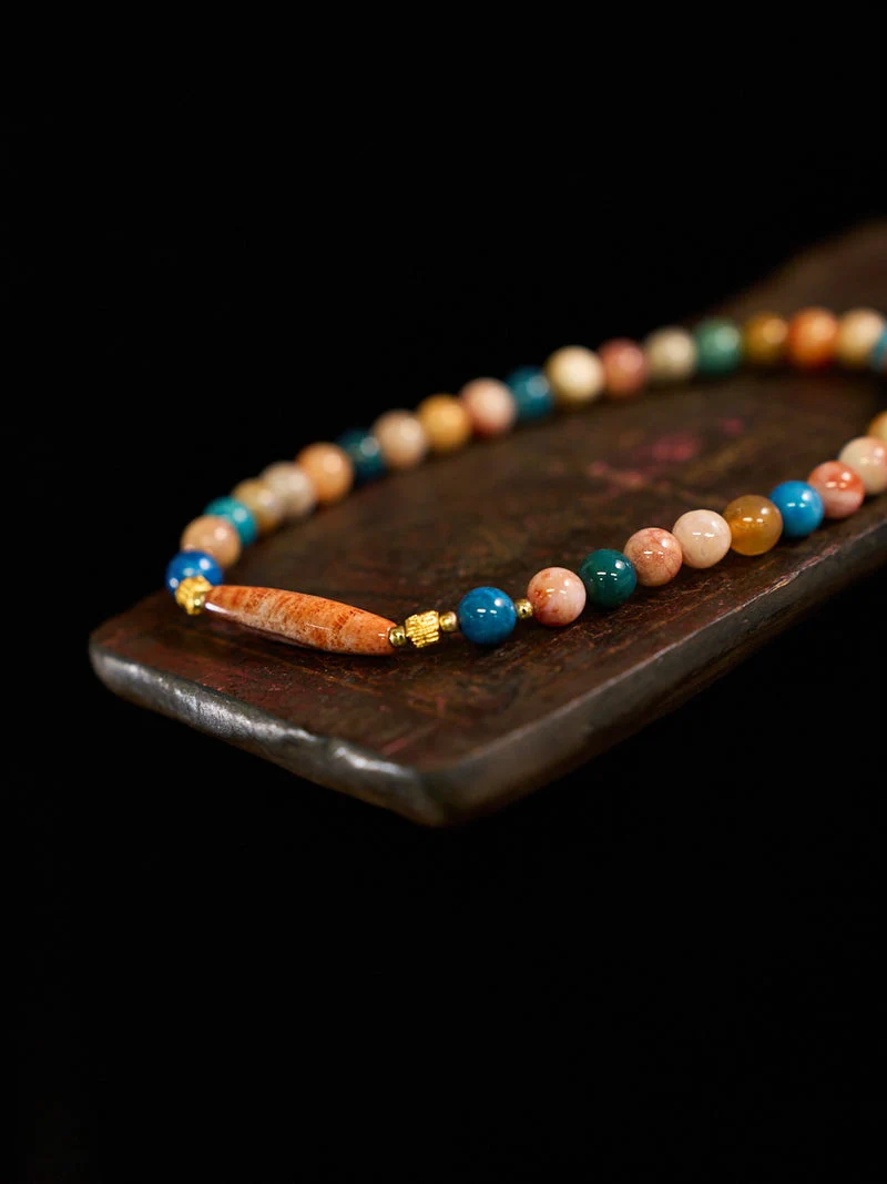 Agatized Coral Flow of Light Wish Bracelet