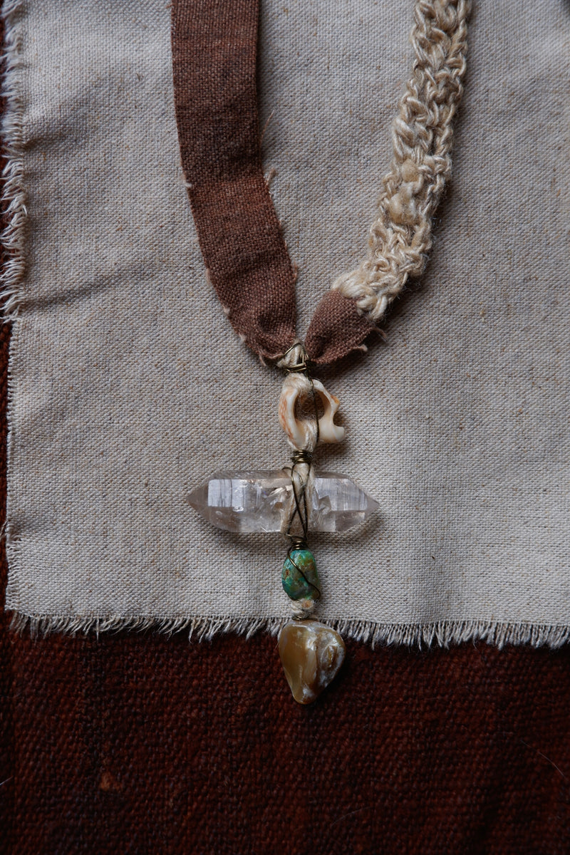Spirit Protection Natural Stone Earth Pendant