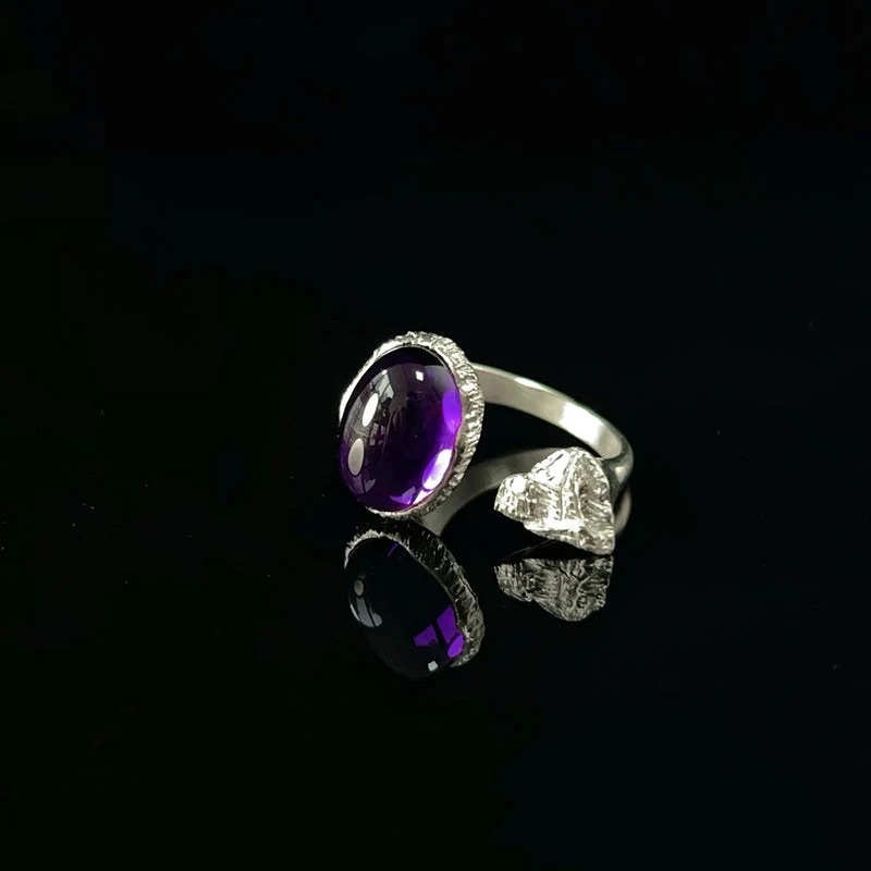 KAILASH ENERGY Chakra Awakening Ring Seven Chakra Gemstone Sterling Silver Adjustable