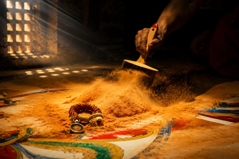 Sands of compassion, dissolving into silence.
