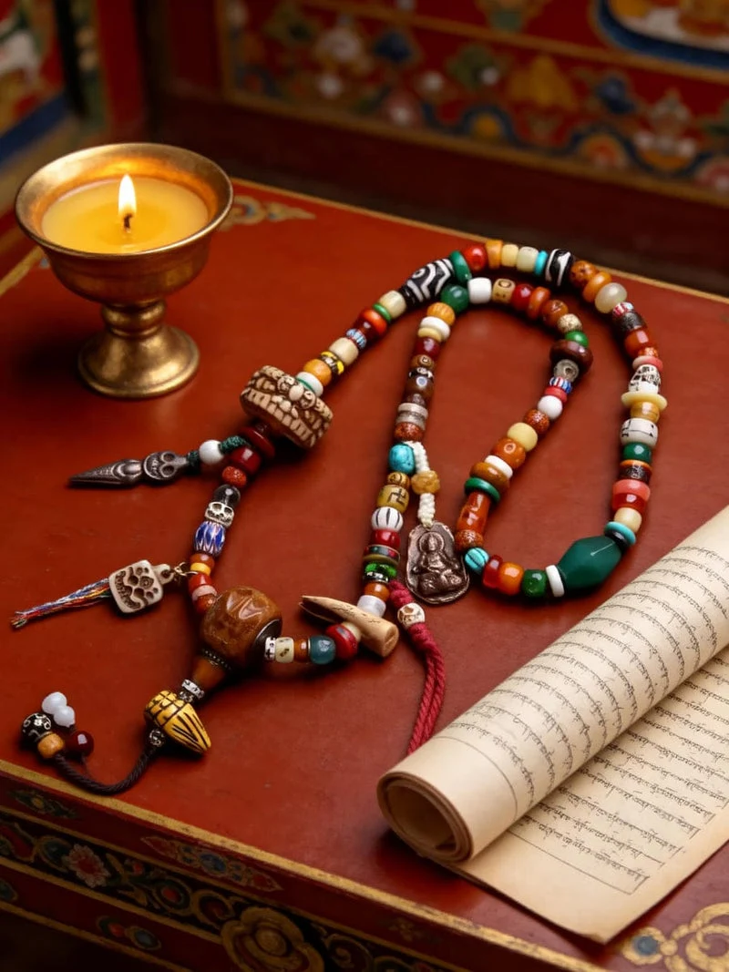 Sacred 108 Tibetan Multi-Treasure Necklace