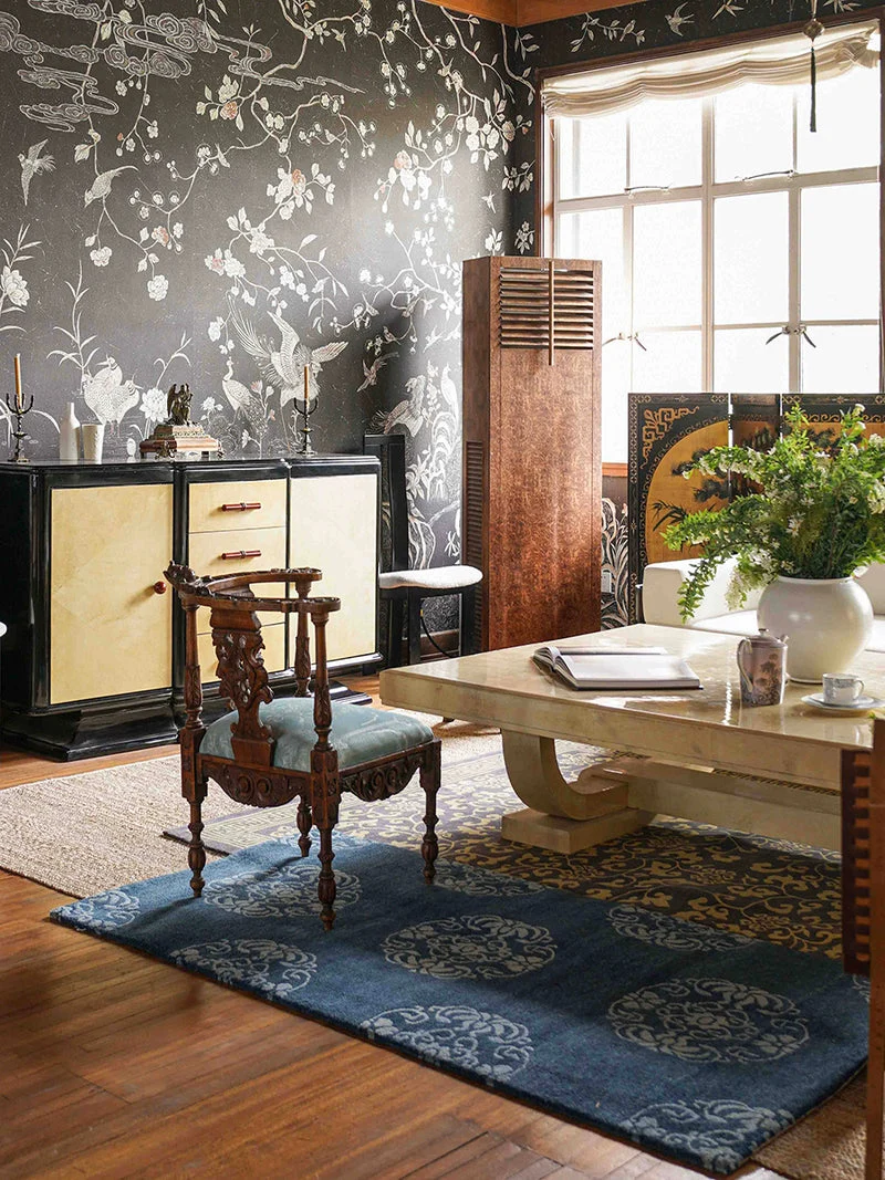 Jinxiu Silk-Brocade Tibetan Wool Rug