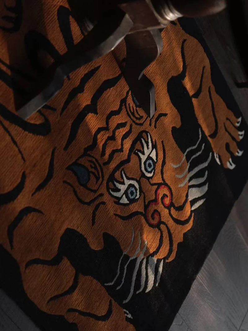 Reunion Auspicious Tiger Tibetan Wool Rug