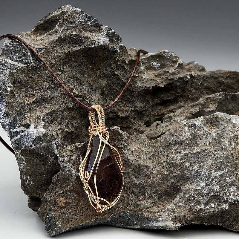 Spiritual Energy Super 7 Amethyst Gold Plated Necklace