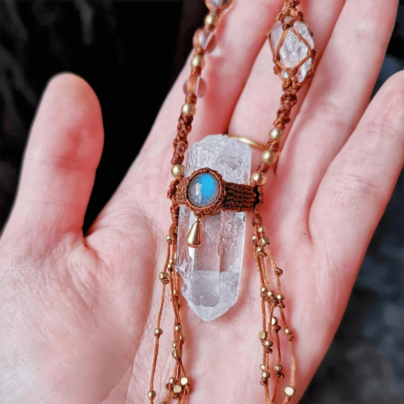 Grace Healing Clear Quartz Moonstone Necklace