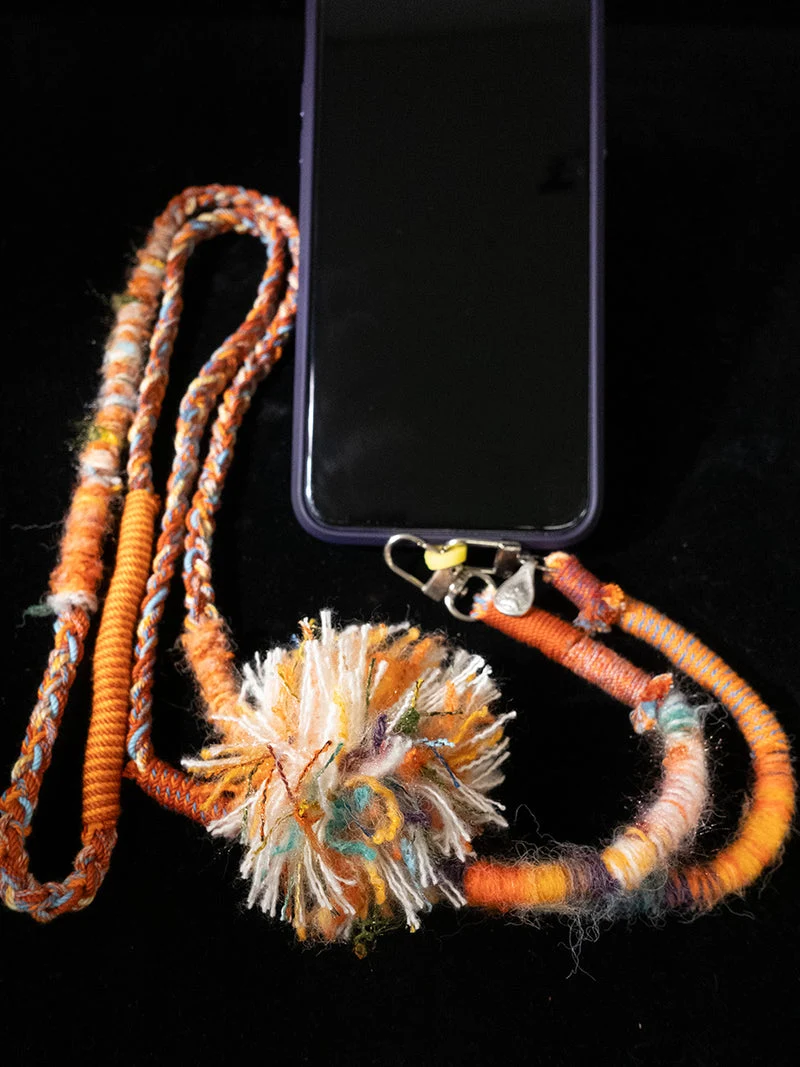 Good Luck Protective Phone Chain | Colorful Woven Cotton Charm