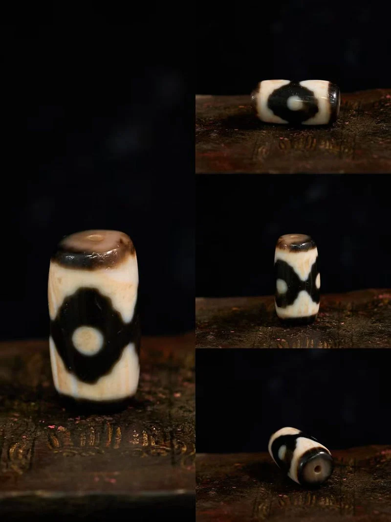 Mandala Wisdom Ancient Vermilion Cinnabar Agate Dzi Bead