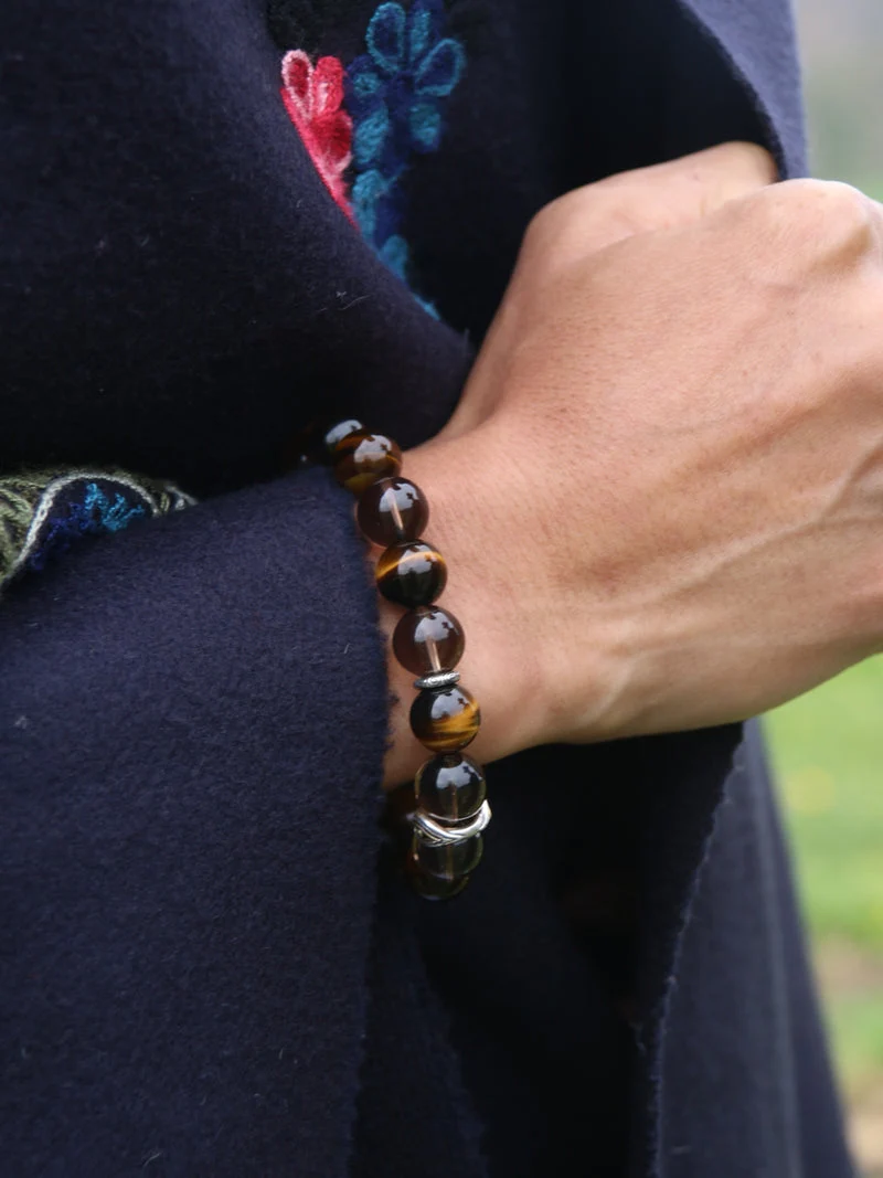 Guardian of Wealth Tiger's Eye Silver Bracelet