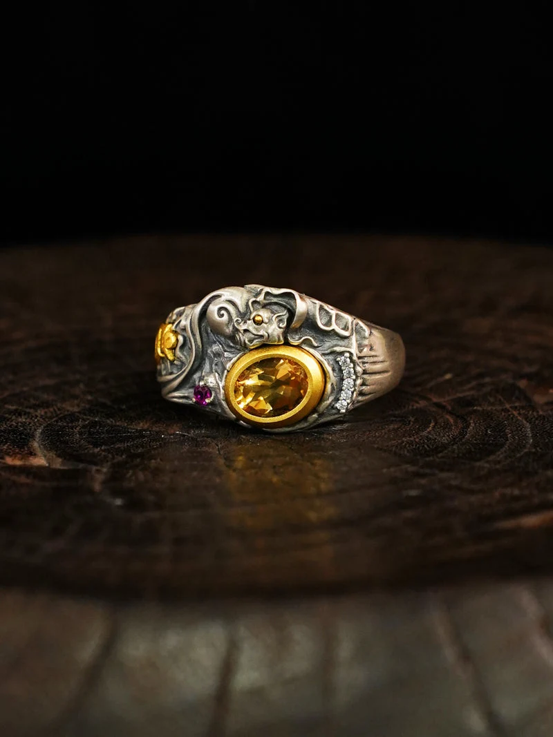 Inner Strength Gemstone Silver Ring