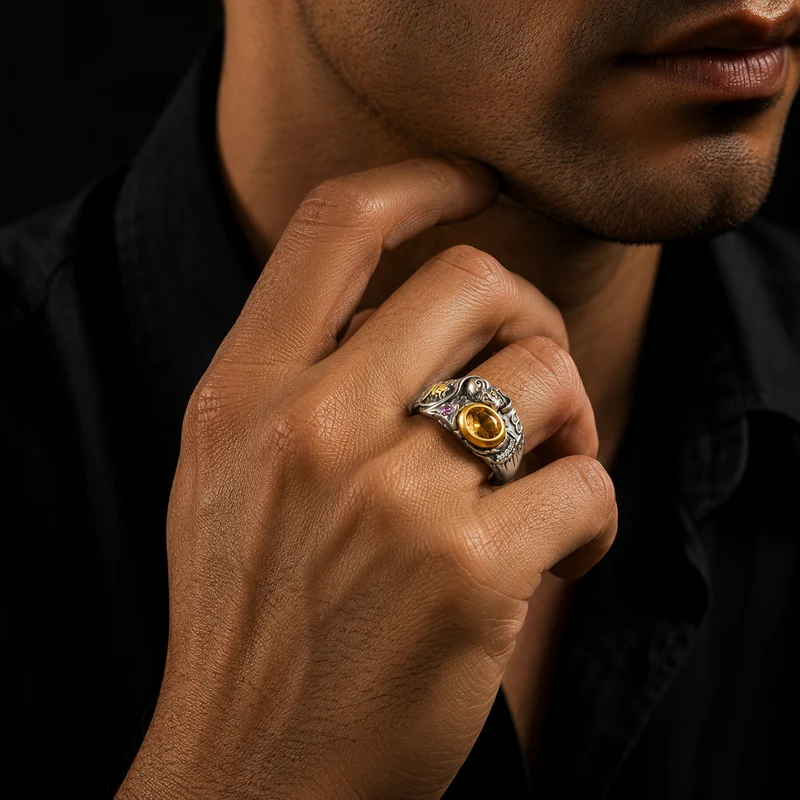 Inner Strength Gemstone Silver Ring