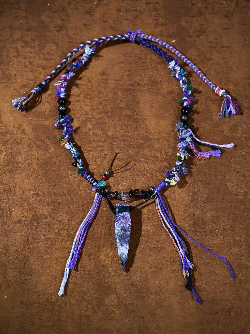 Wisdom Energy · Night Veil Amulet · Tibetan Amethyst Necklace