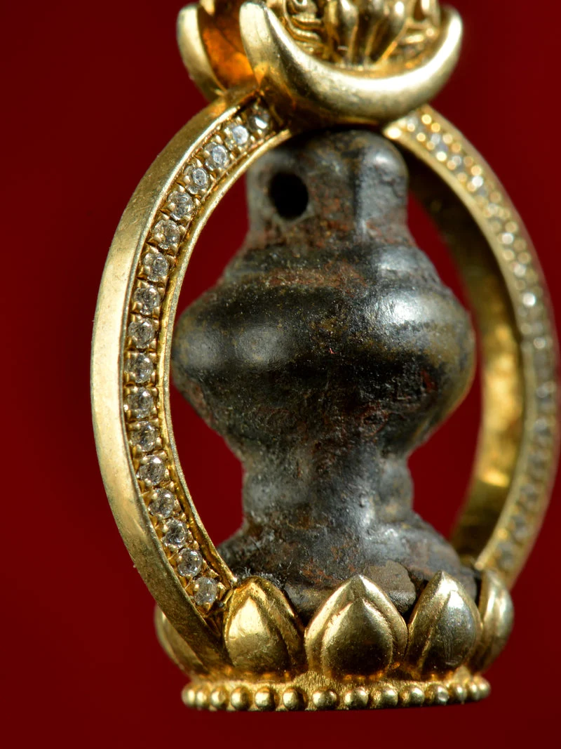 Song Dynasty Treasure Vase Thokcha Gold-Plated Sterling Silver Pendant