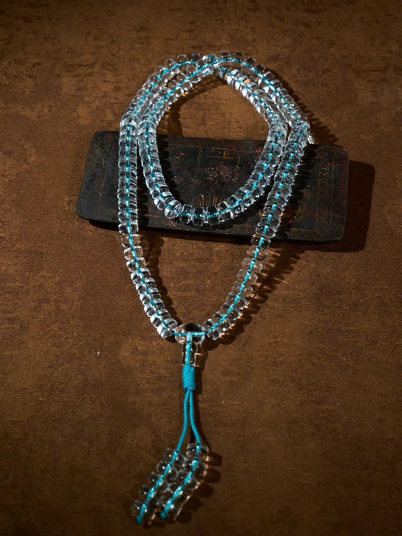 Vital Essence Clear Quartz Mala – Healing & Energy Necklace