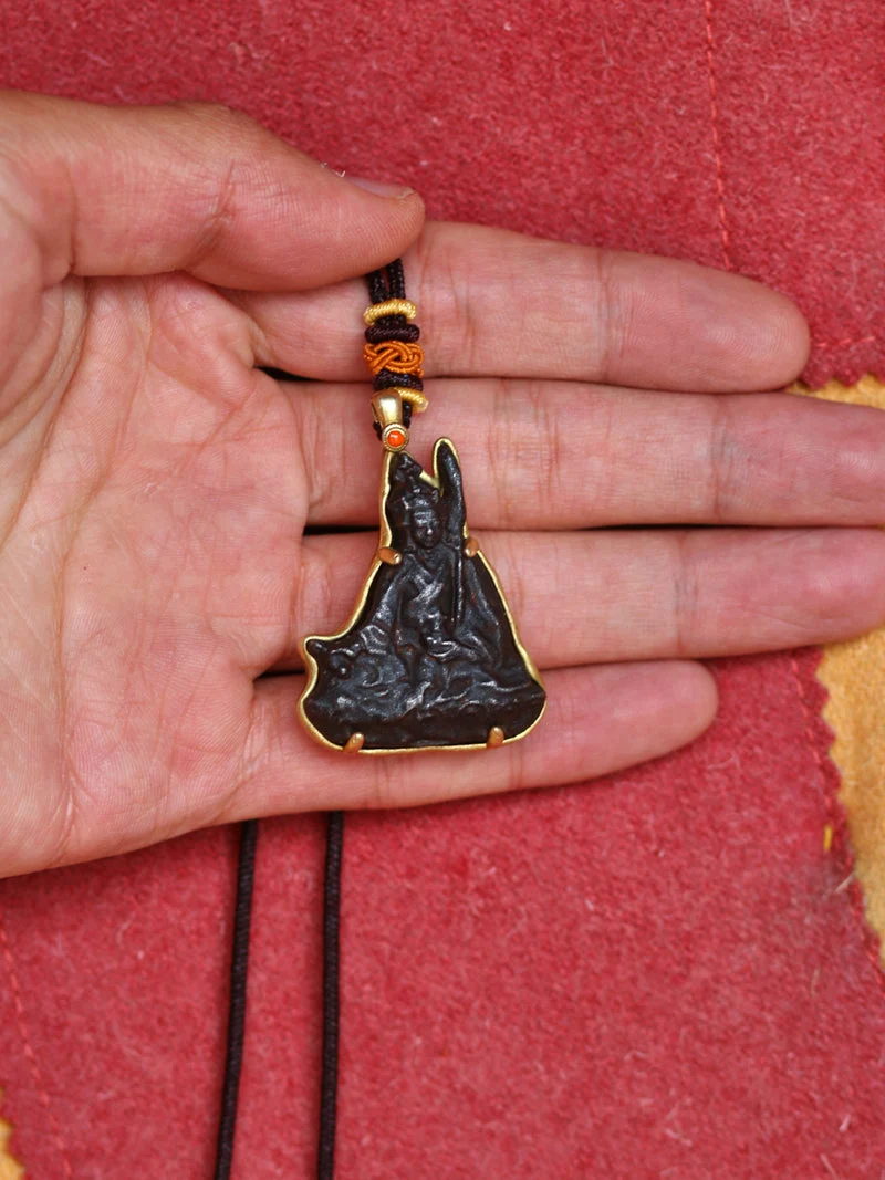 Auspicious Energy Eight Symbols Sterling Silver Thokcha Necklace