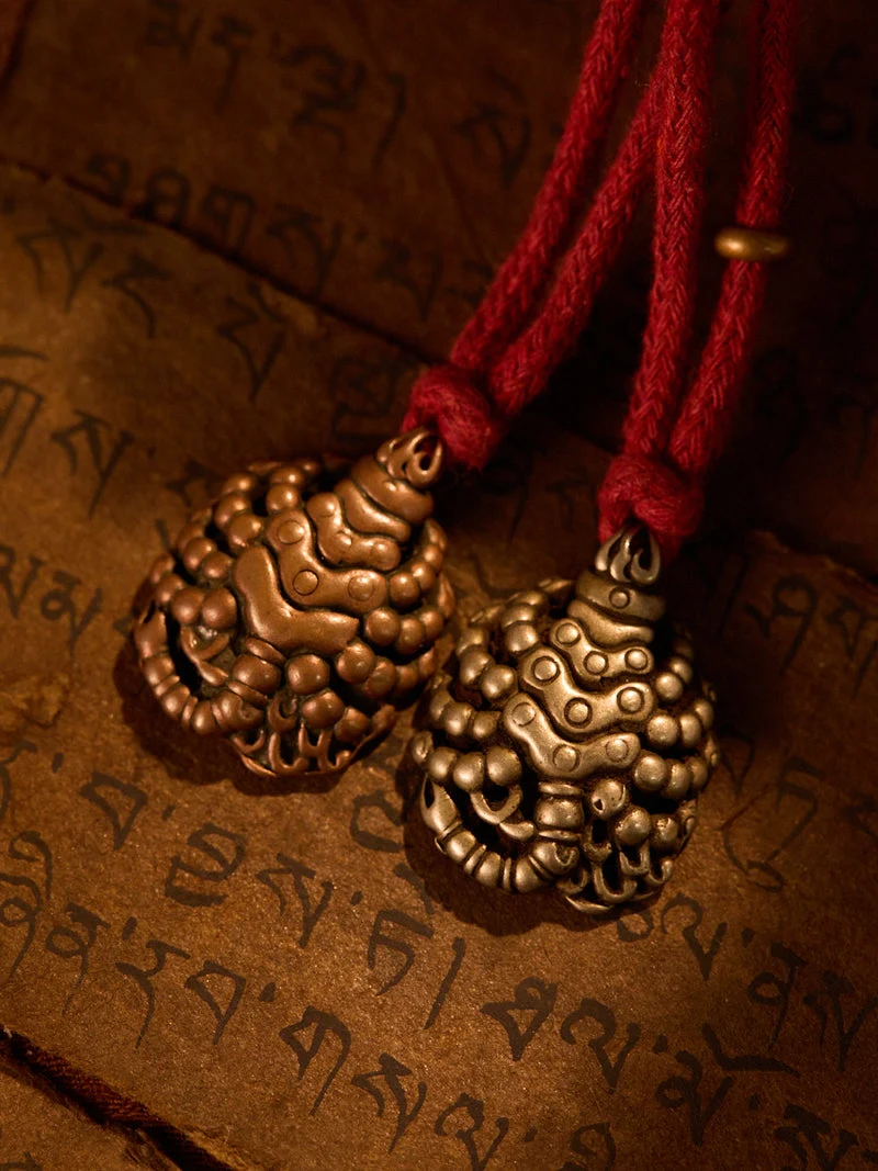 Fierce Compassion Scorpion Six-Syllable Mantra Metal Necklace