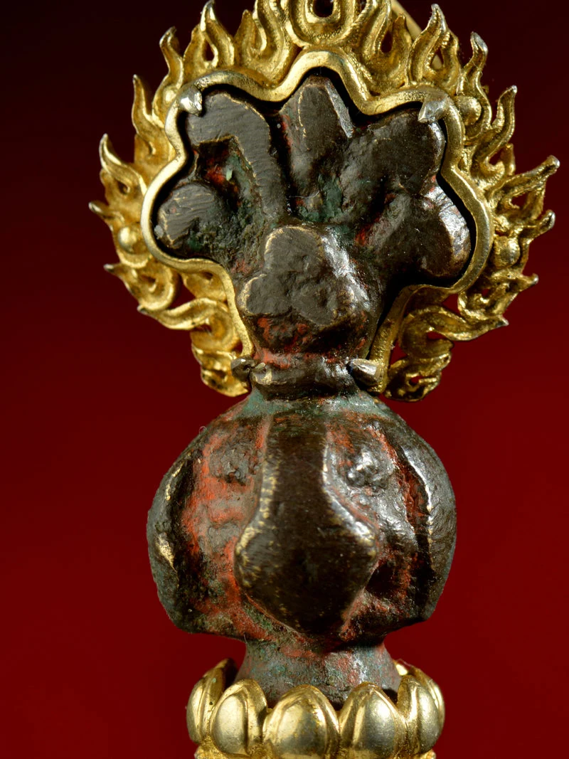 Treasure Vase Mani Jewel Thokcha Flame Necklace