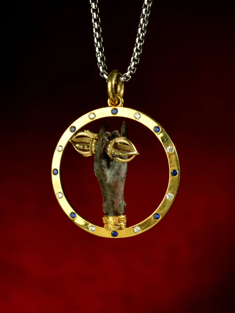 Qing Dynasty Buddha Hand Vajra Thokcha Necklace