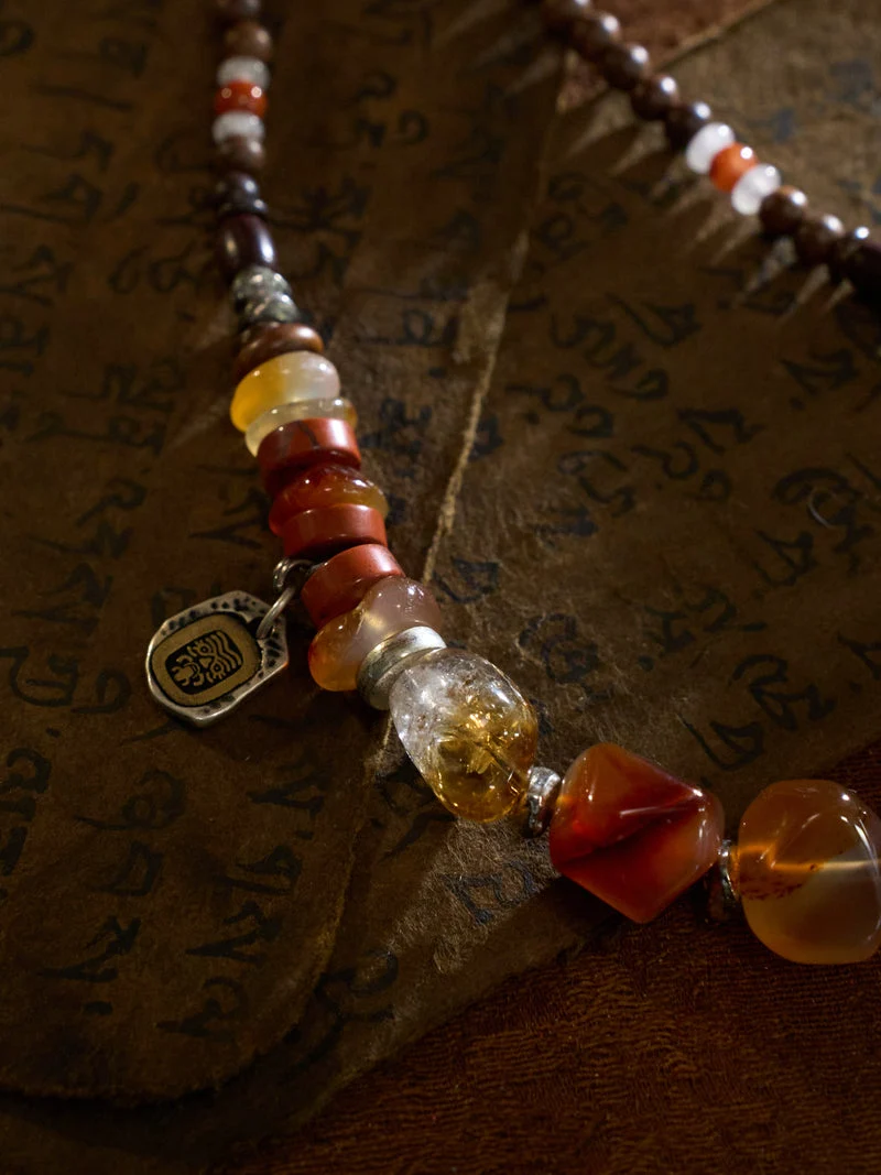 Zaki Temple · Wealth Protection ZakiRam Agate Necklace
