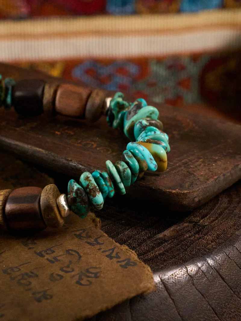 Sacred Protection Zakiram Turquoise Sandalwood & Agarwood Bracelet