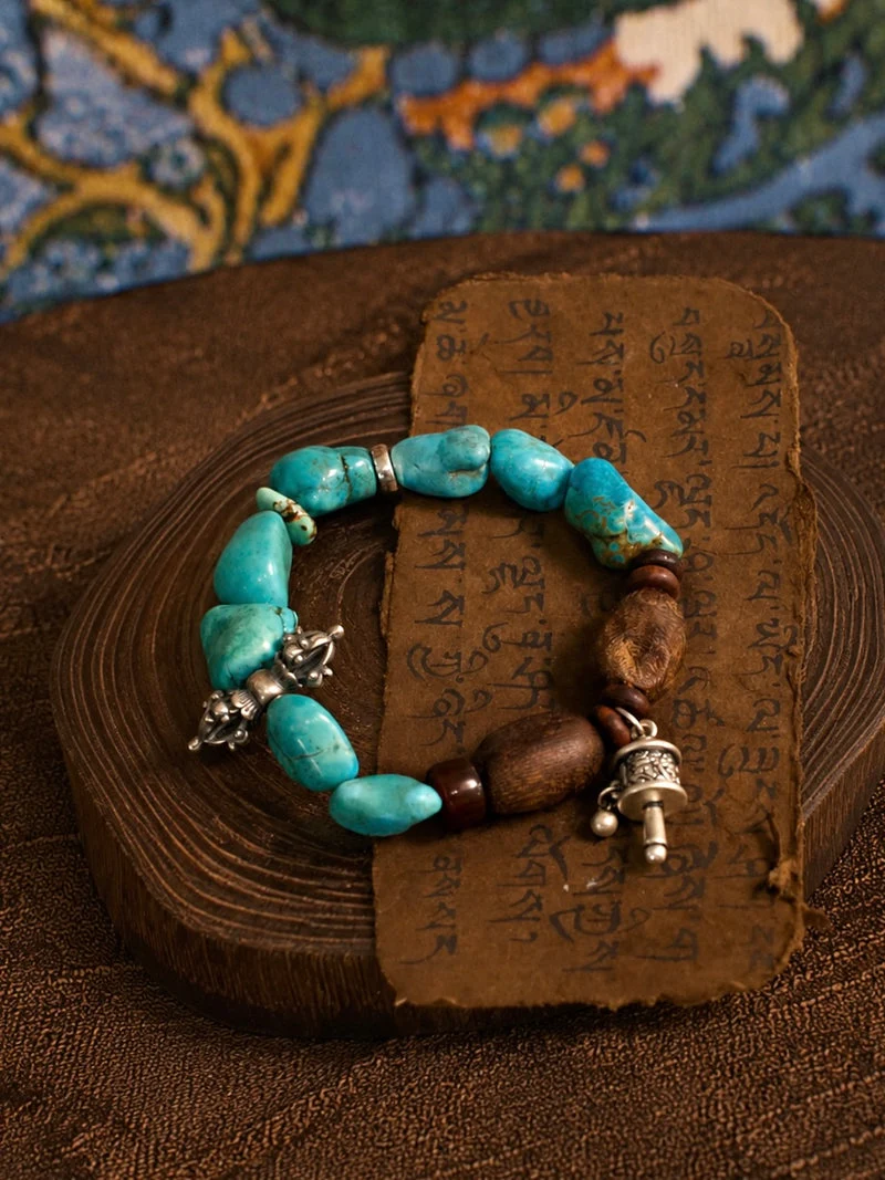 Sacred Lake Protection Turquoise Agarwood Bracelet