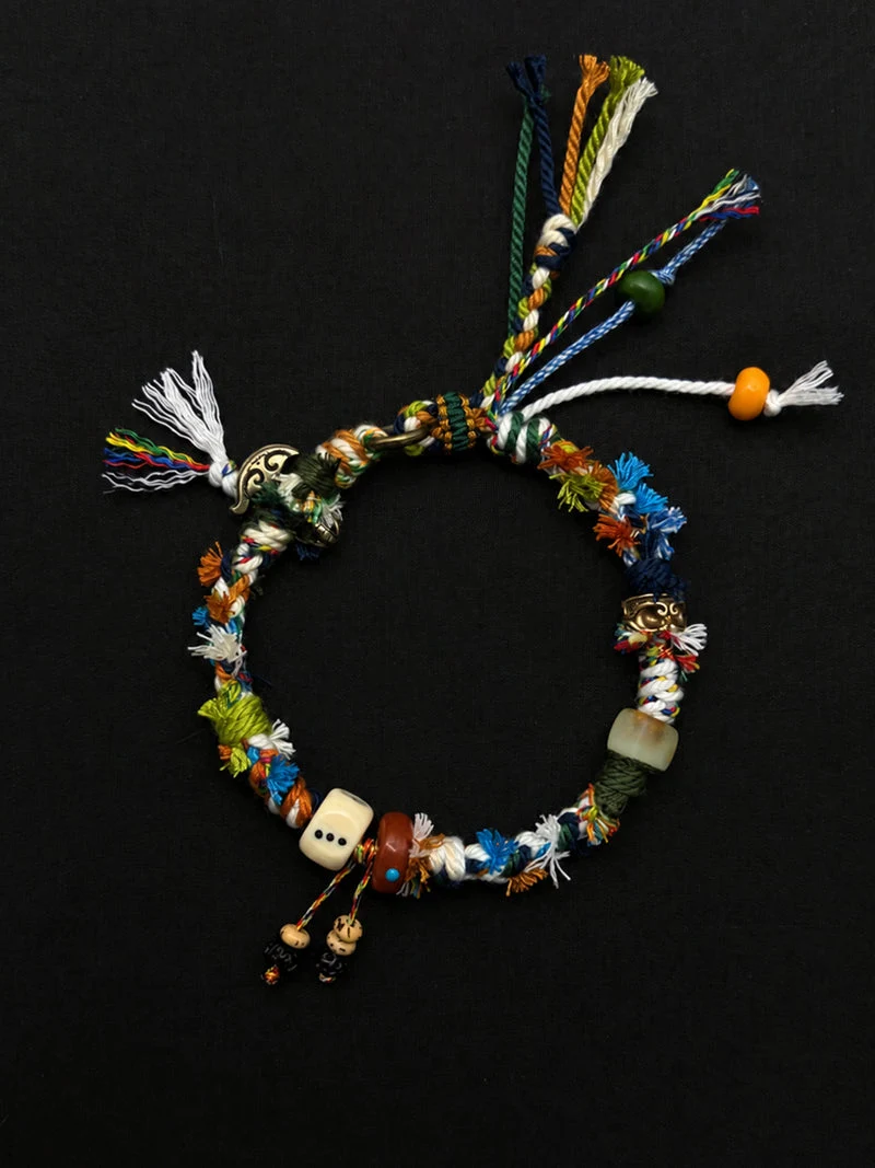 Tibetan Sacred Threads Handwoven Talisman Bracelet