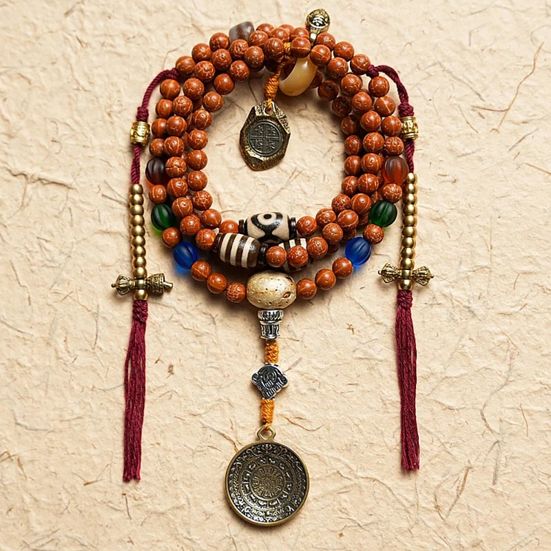 Bodhi Seed and Agate Harmony Bracelet | Wisdom, Peace, and Strong Connections