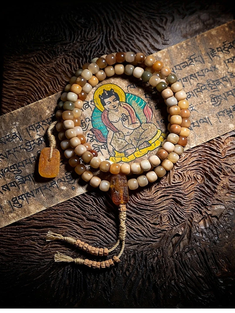 Blessing Barrel Mala Old-Style Bodhi Seed Bracelet