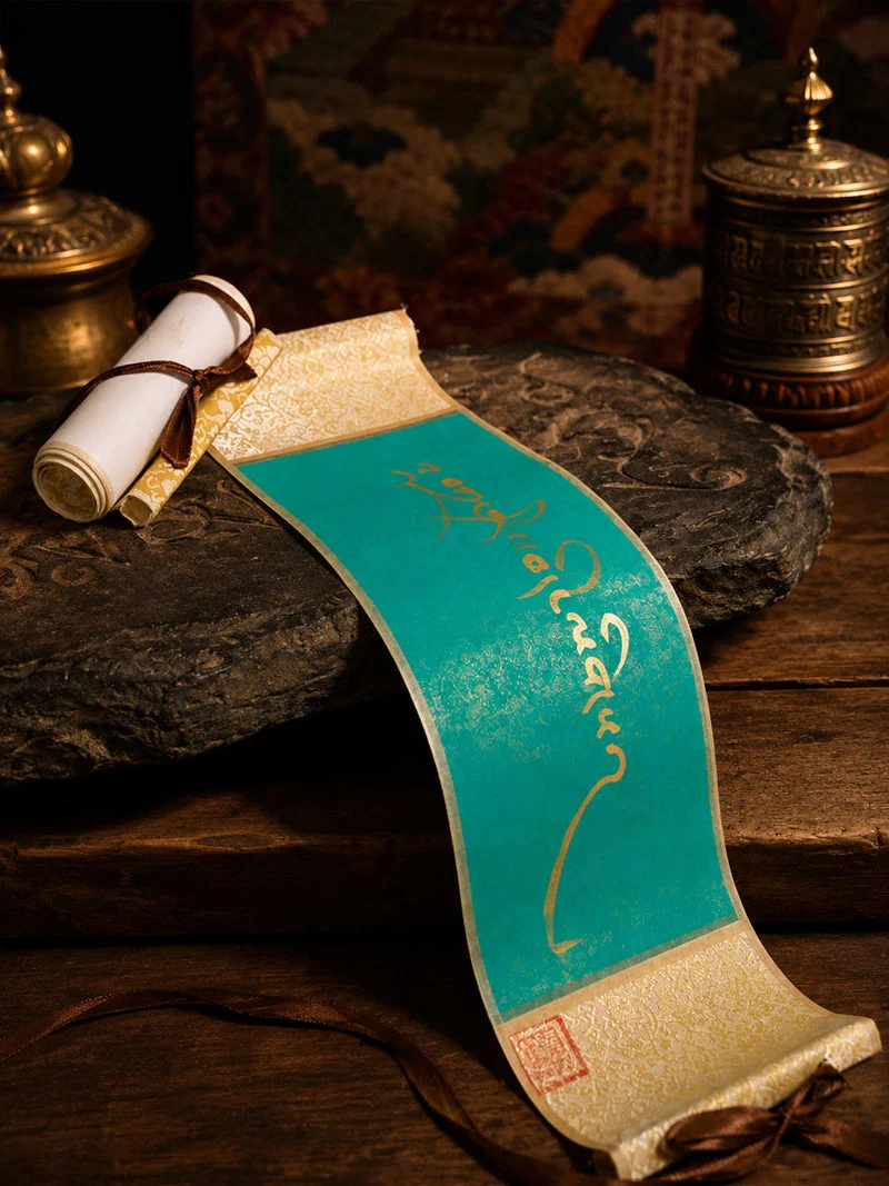 Sacred Mantras Blessed Handwritten Wishes Scroll by a Master JOWO