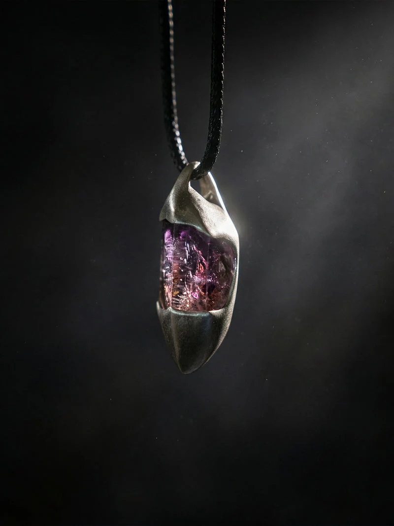 Calm Sevenfold Resonance Super Seven Amethyst Necklace