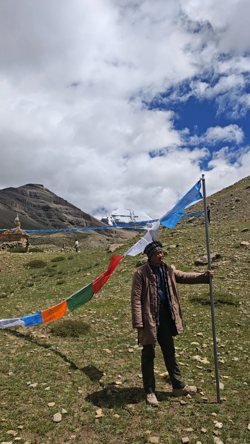 Kailash Prayer Flag & Mani Stone Offering